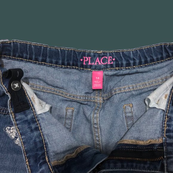 Children's Place, Shortie Denim Shorts, Age 10-12, Youth - Picture 4 of 6